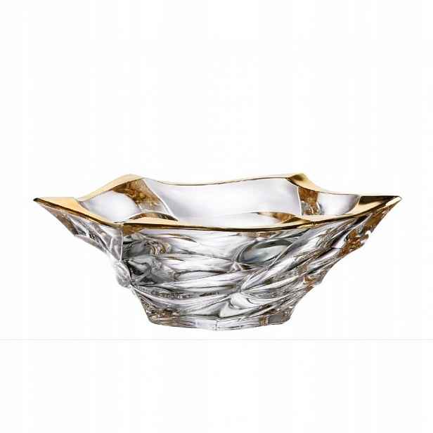 Bohemia Miska 330 mm Flamenco Gold Křišťál