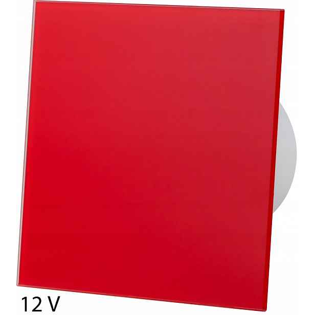 Nízkonapěťový Ventilátor 12V Skleněný Červený Lesk Standard Fi 100