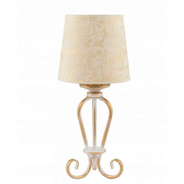 Noční Lampa Sofia Zlatá Béžové stínidlo 1xE27 45 cm Stolní lampa do pokoje