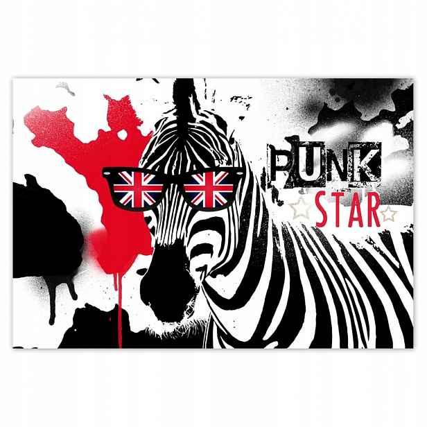 Plakáty 200x135 Zebra Punk Star Brýle