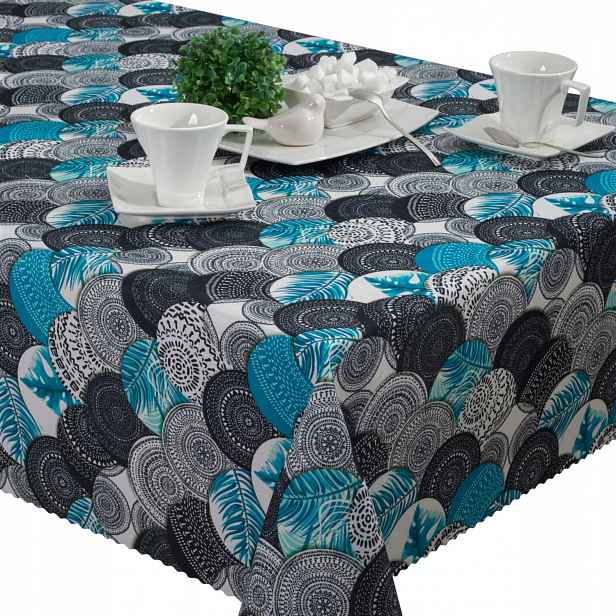 Ubrus odolný proti skvrnám Tisk s geometrickým motivem rozety 150 x 220 cm