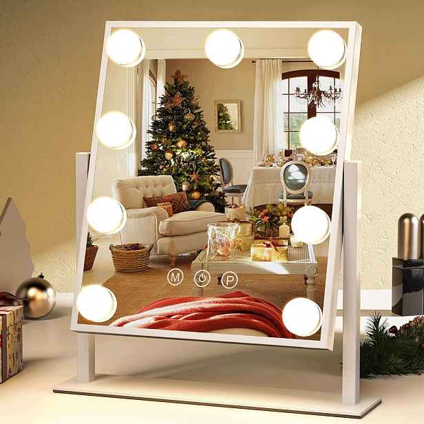 Zrcadlo na líčení Hollywood 36,5x29 Cm s Led osvětlením