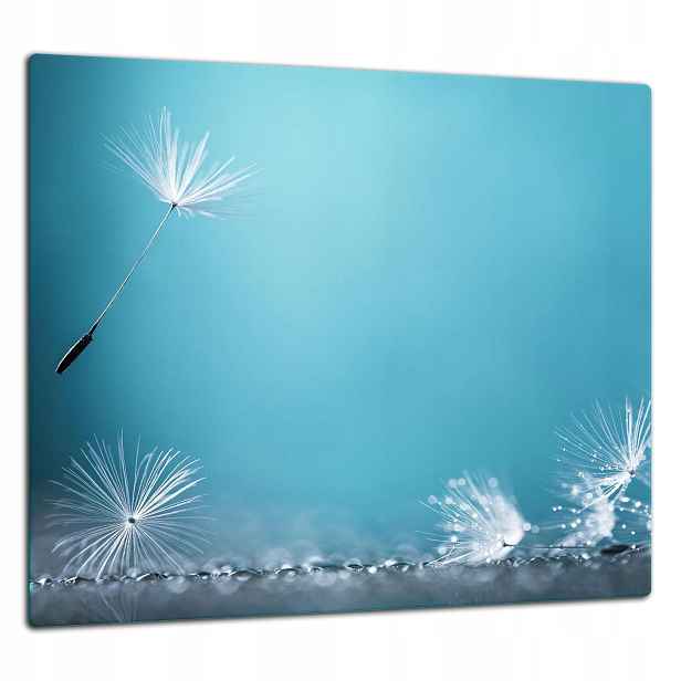 Skleněná Ochranná Deska Panel Lepidlo 65x60 Květiny