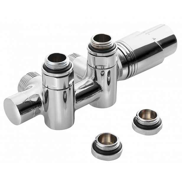 Bruckner Wicher - Termostatická připojovací sada, středové připojení 50 mm, chrom 600.331.1