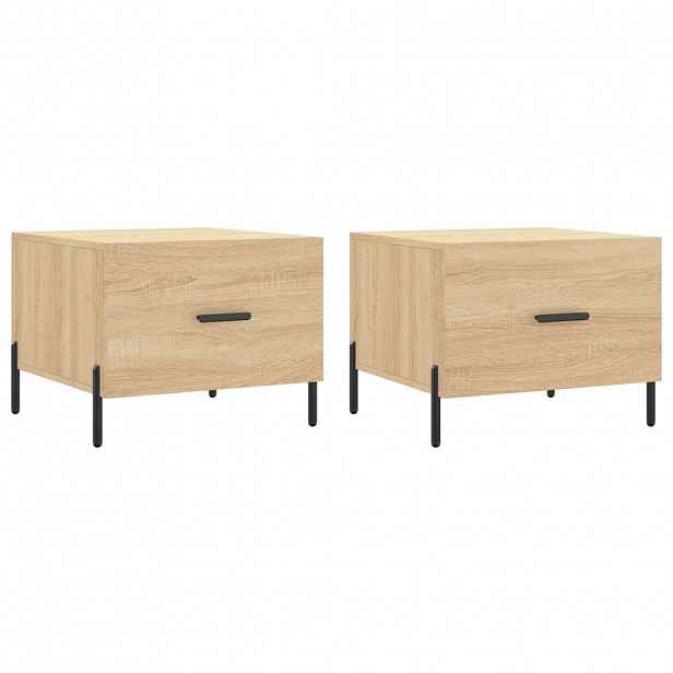 vidaXL Konferenční stolky 2 ks dub sonoma 50x50x40 cm kompozitní dřevo