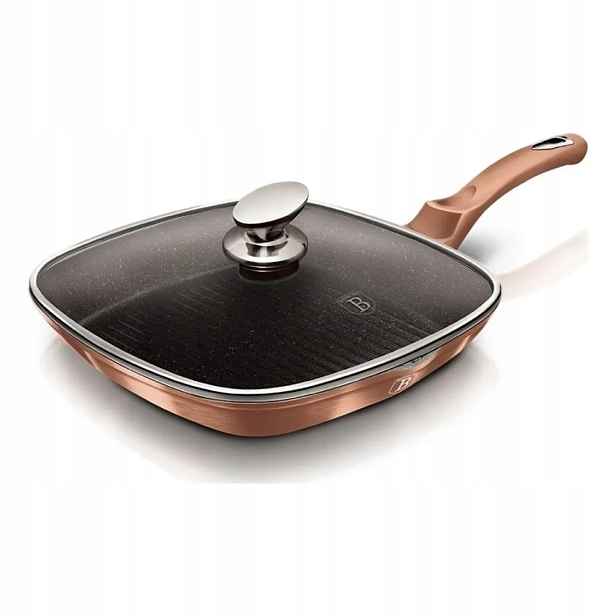 Berlingerhaus Rosegold Metallic Line Pánev grilovací s mramorovým povrchem