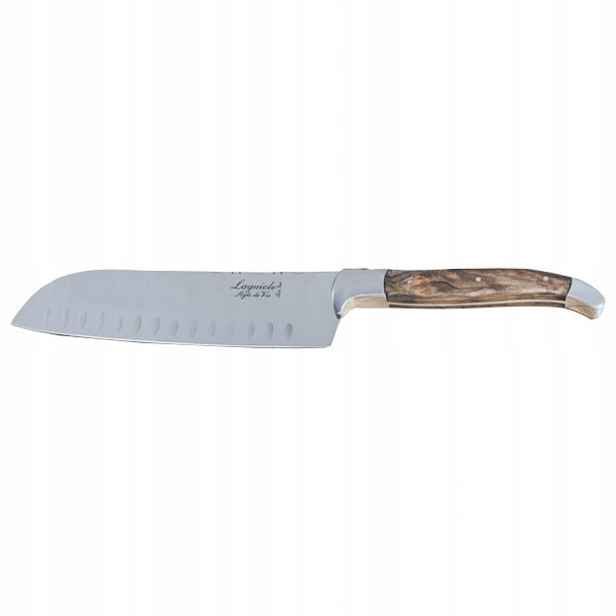 Nůž Laguiole Santoku Olive s krájecí deskou