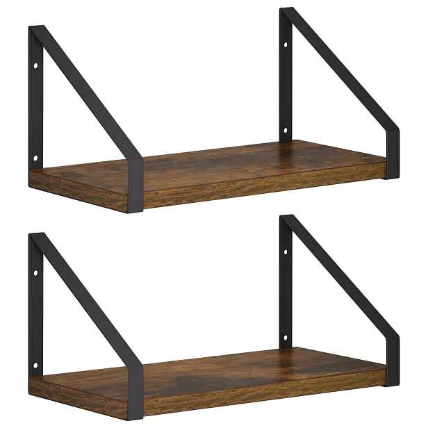 vidaXL Nástěnné poličky 2 ks Kouřový dub 30 x 16 x 15,5 cm