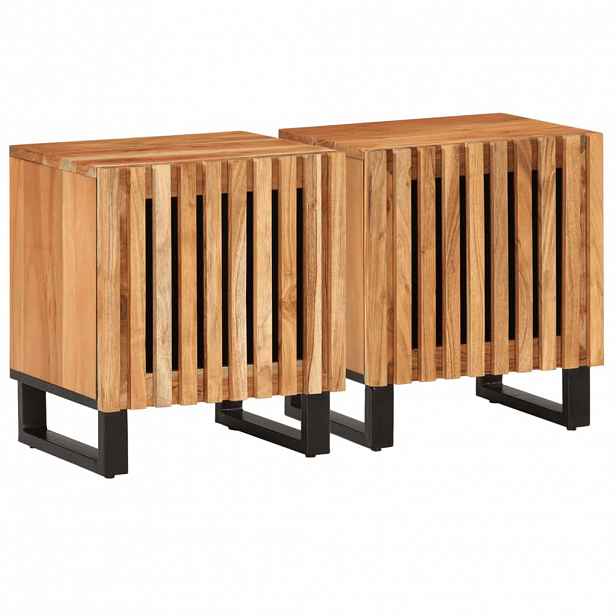 vidaXL Noční stolky 2 ks 40 x 34 x 46 cm masivní akáciové dřevo