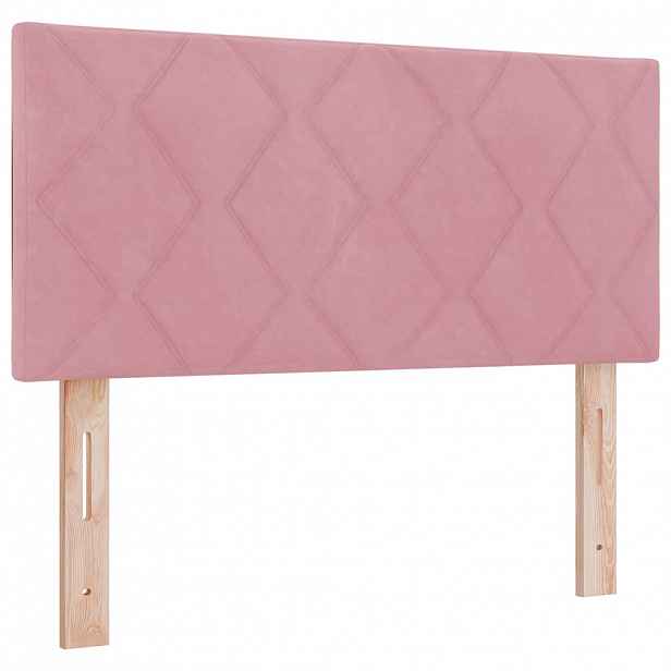 vidaXL Čelo postele Růžová 100 cm samet