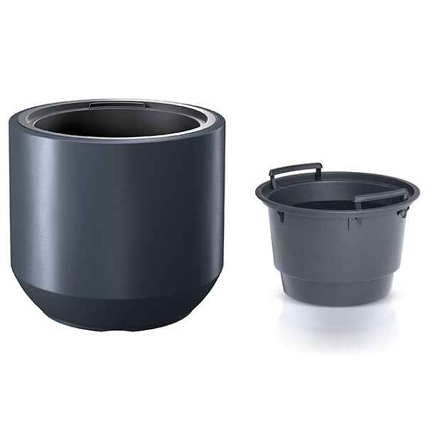 Prosperplast Květináč s vkladem HEOSO antracit, varianta 29,8 cm