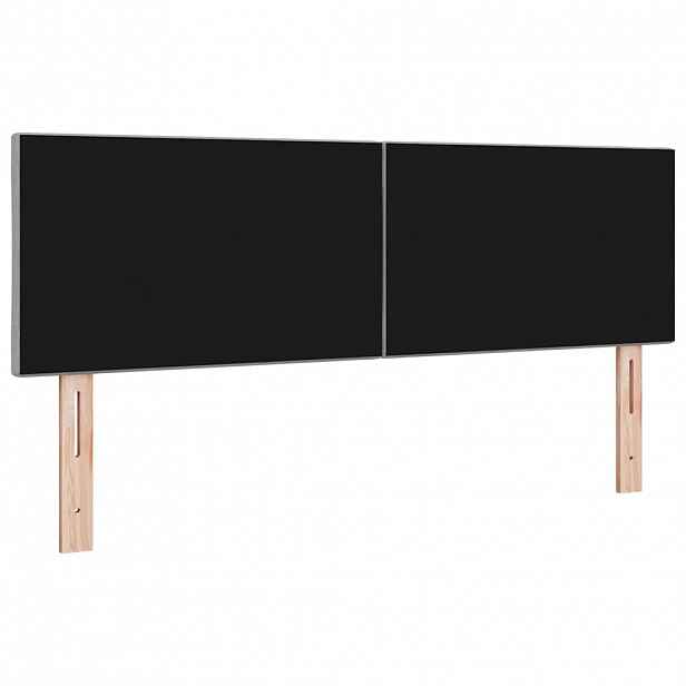vidaXL Čelo postele Světle šedá 144 cm textil