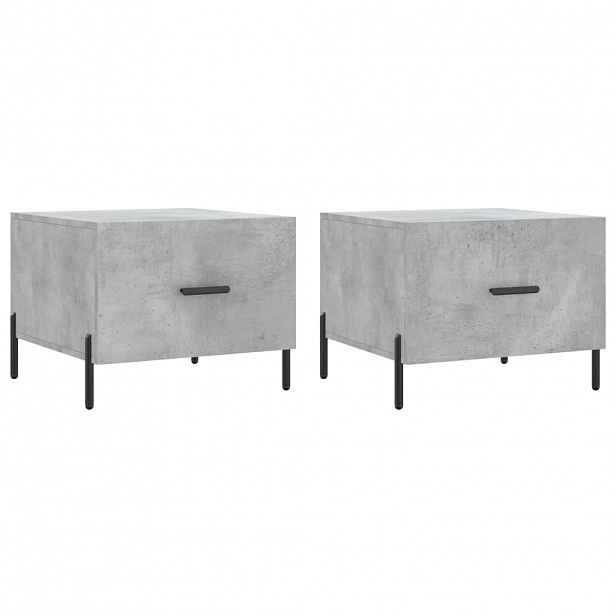 vidaXL Konferenční stolky 2 ks betonově šedé 50 x 50 x 40 cm kompozit