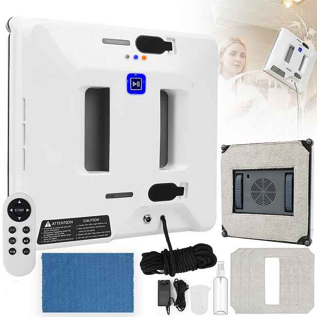 Inteligentní Robot Na Mytí Oken A Zrcadel Podlahových Dlaždic 72W 3000PA S Dálkovým Ovládáním