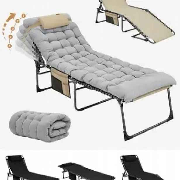 KingCamp Extra velké lehátko, bavlněná zahradní polní postel