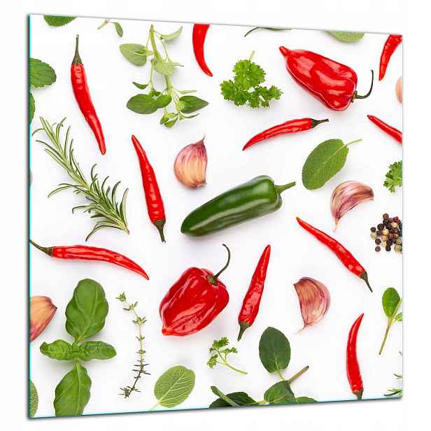 Skleněná Ochranná Deska Panel Lepidlo 60x65 Paprika