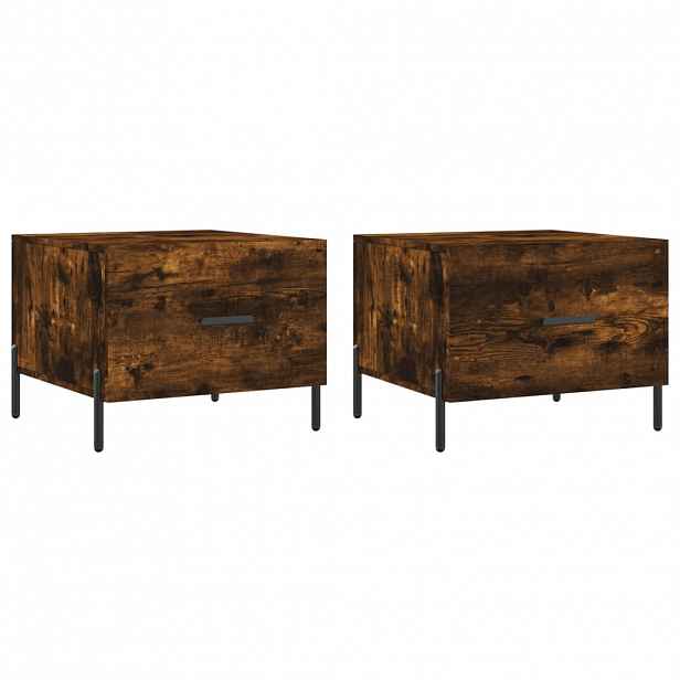 vidaXL Konferenční stolky 2 ks kouřový dub 50x50x40cm kompozitní dřevo