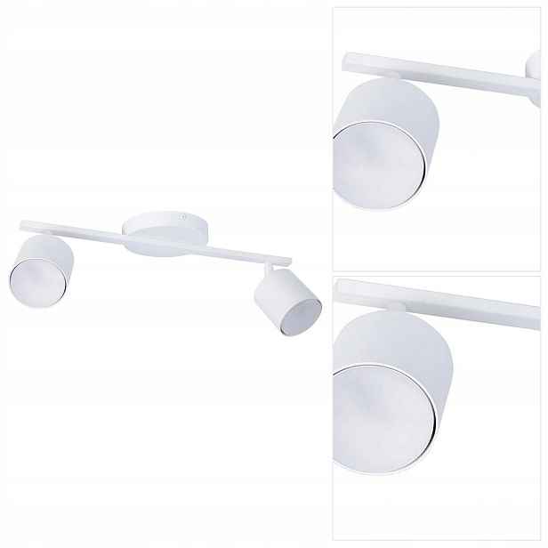 Bílý stropní bod Mila 2 s intenzivním leskem nad pracovní deskou Sigma Lighting
