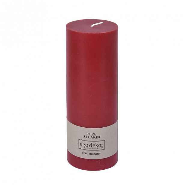 Červená svíčka Baltic Candles Eco, výška 20 cm
