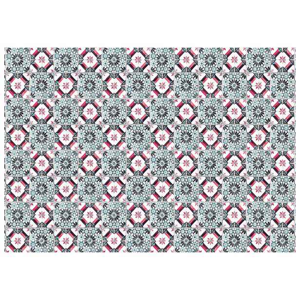 Fototapeta Geometrické vinylové květiny 208x146 lepidlo