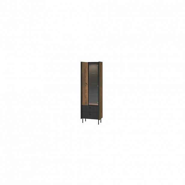 MASSENO VITRÍNA KREON 59/190,7/40 cm Hnědá