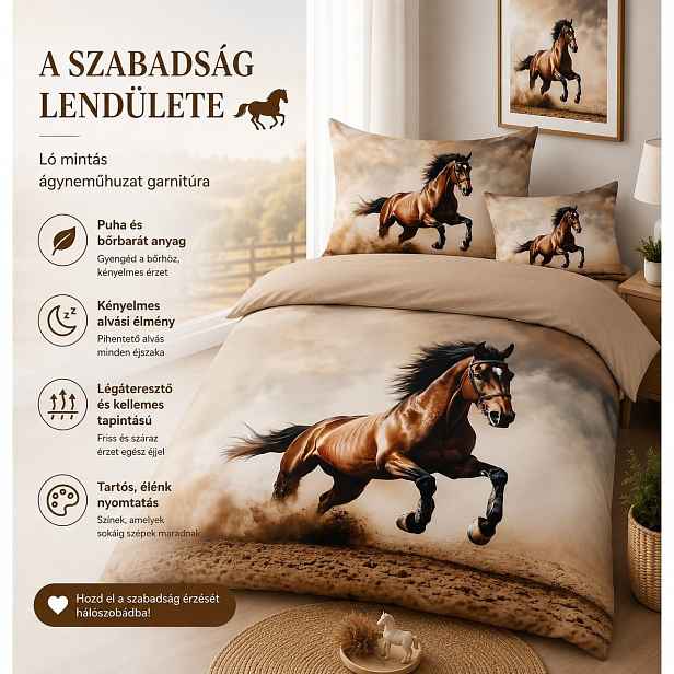 TEMU Horse 3D 3pcs Bed Set 80%20% Polyester - Animal Pattern Bedding,Polyester Bedding, 3D Bedding,Blend Bedding, Printed Pattern Bedding, Patterned
