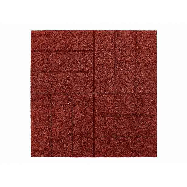 Gumová dlaždice ASLON Design 50 x 50 cm, červená