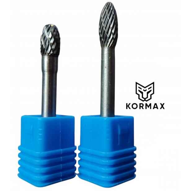 Rychlootáčkový frézovací rotační pilník 8 mm na kov s karbidem Set 2ks