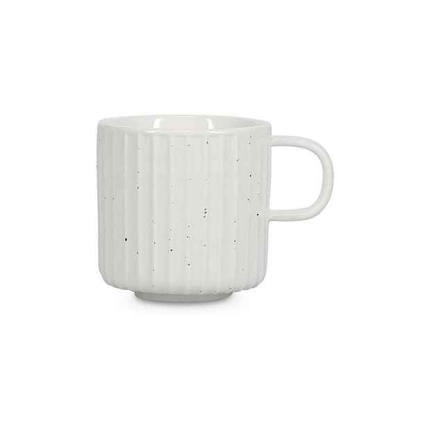 Bílý šálek z kostního porcelánu 205 ml Ora Gloss – Salt&Pepper