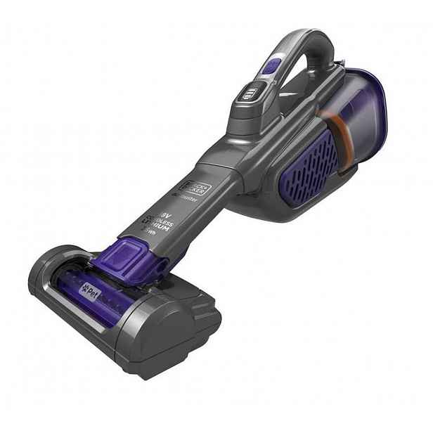 BLACK+DECKER - 18V AKU ruční vysavač, nabíjecí stanice, titanová/fialová BHHV520BFP-QW
