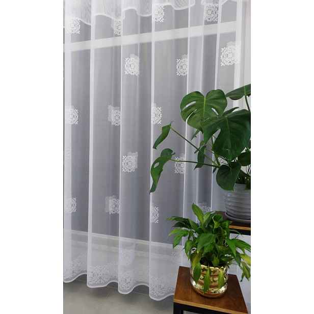 Mg Záclona 35756 Bílá 250x280 cm hotová s páskou obšitou M