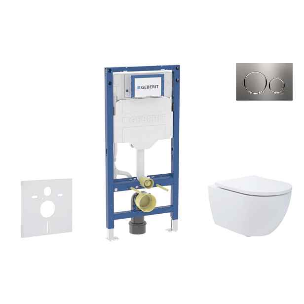 SANITINO - Set předstěnové instalace, klozetu Oudee a sedátka softclose, tlačítko Sigma20, nerez SANI11CA6176