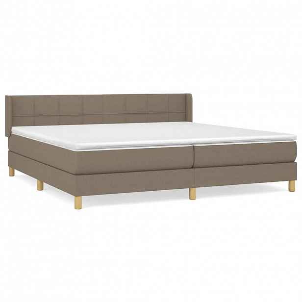 vidaXL Box spring postel s matrací taupe 200x200 cm textil