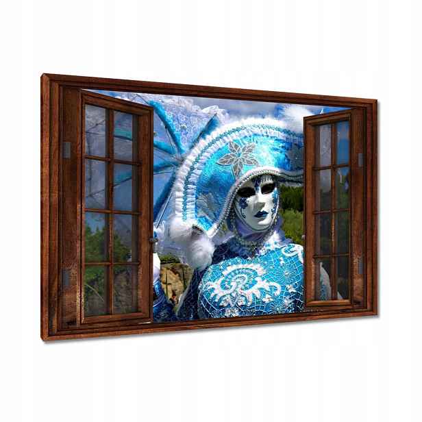 Obrazy 120x80 Modrá maska Karneval