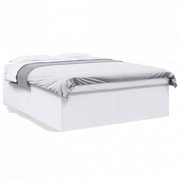 vidaXL Rám postele bílý 150 x 200 cm kompozitní dřevo