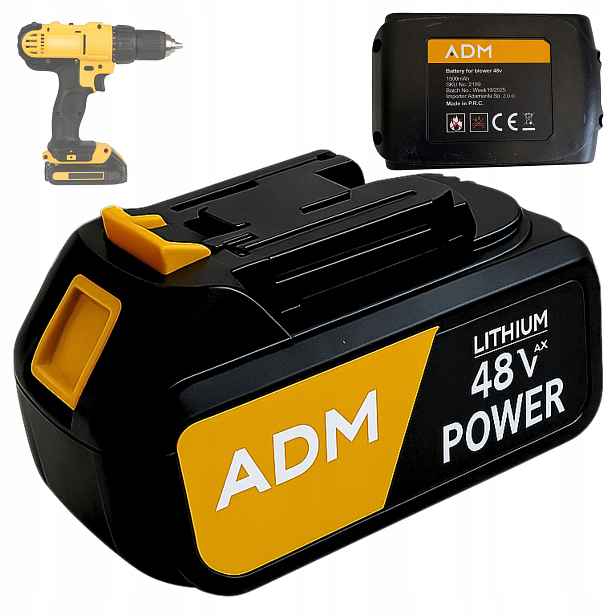 Akumulátor lithiový Adm 48V 1500mAh Napětí 21V Univerzální Velký 2 ks