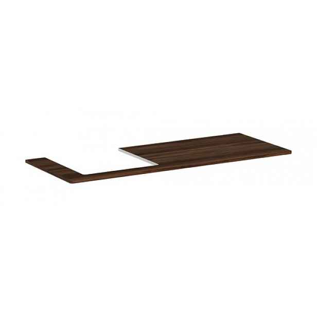 Deska pod umyvadlo Hansgrohe Xelu Q 136x1,6x55 cm tmavý ořech 54097630