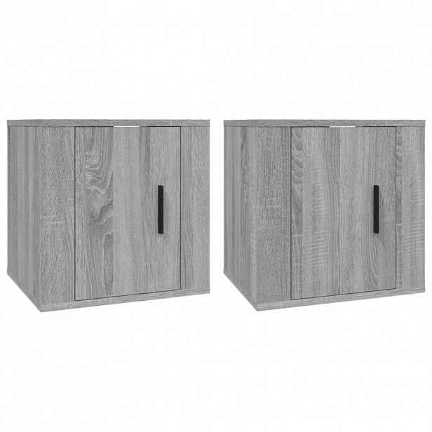 vidaXL Nástěnné TV skříňky 2 ks šedé sonoma 40 x 34,5 x 40 cm
