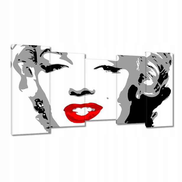 Obrazy 150x80 Marilyn Monroe Červené rty P