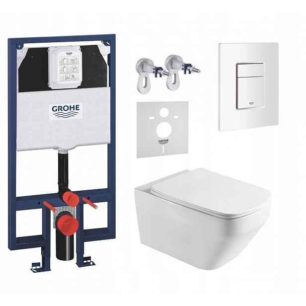 7v1 Wc Set, Stelaz Grohe Slim, Wc Mísa Imprese Tornado, Tlačítko