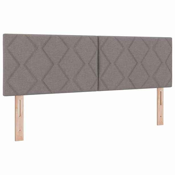 vidaXL Čelo postele Taupe textil