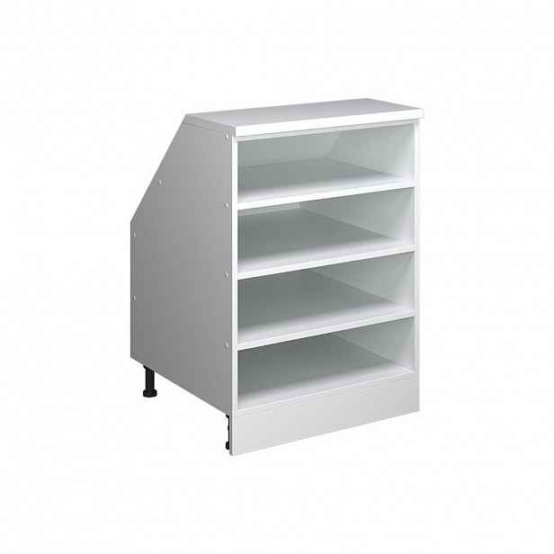 Vicco SKŘÍŇ POD ŠIKMOU STŘECHU Rion Bílá 60 x 81.8 cm se 4 přihrádkami, korpus skříně hloubka 60 cm