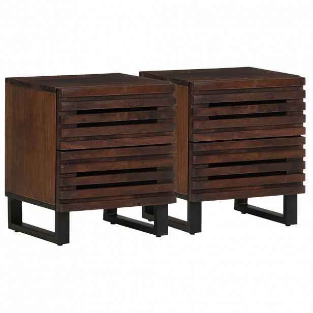 vidaXL Noční stolky 2 ks 40 x 34 x 46 cm masivní mangovníkové dřevo