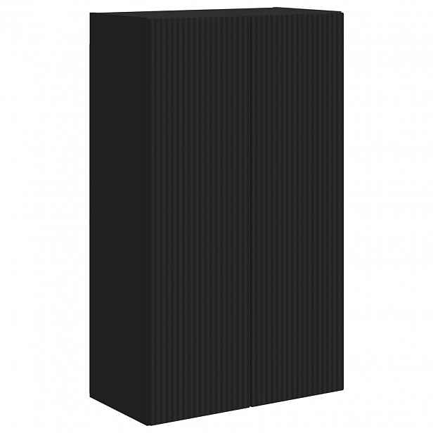 vidaXL TV wall cabinet 59,5 x 31 x 100 cm Černá Kompozitní dřevo