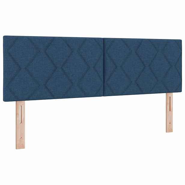 vidaXL Čelo postele Modrá 144 cm textil