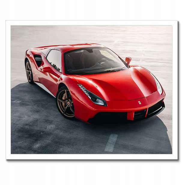 Plakáty v rámu 50x40 Červené Ferrari Střela