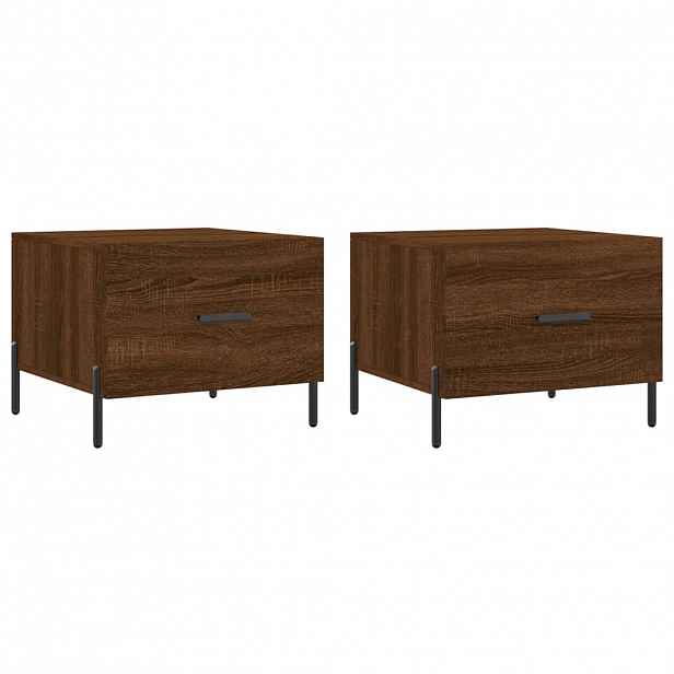 vidaXL Konferenční stolky 2 ks hnědý dub 50x50x40 cm kompozitní dřevo