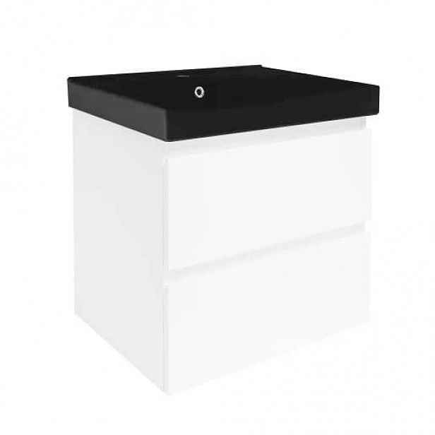 Koupelnová skříňka s umyvadlem SAT B-Way 59x50x45 cm bílá mat BWAY260WU1B