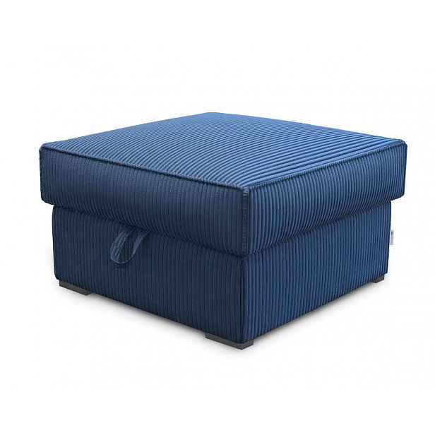 Tmavě modrý taburet SMART COSARO s úložným prostorem 65x65 cm