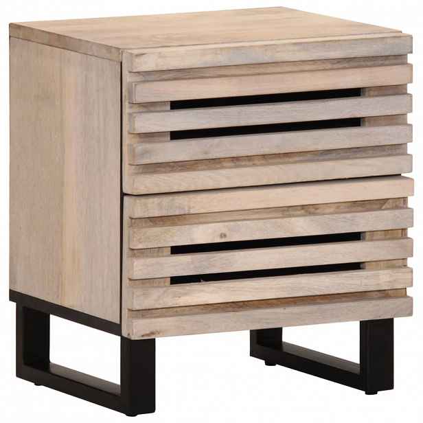 vidaXL Noční stolek 40 x 34 x 46 cm masivní bělené mangovníkové dřevo
